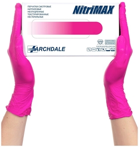 Перчатки М НИТРИМАКС розовые (фуксия)