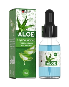 Milv Сухое укрепляющее масло для ногтей "Aloe" 15мл 18268