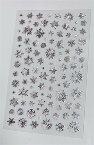 MILA Наклейки Снежинки голография серебро  004 Mila_stickers004