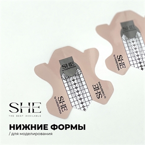 SHE Нижние формы для наращивания 100шт SHE_F