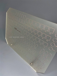 Демонстрационная пластина для типс 120 card nail color (прозрачная)