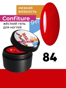 BSG Жесткий гель для наращивания Confiture №84 Классический красный от Лабутен, 13гр BSG_Confiture84