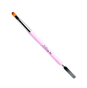 Soline Кисть для полигеля №8 круглая, розовая 54525