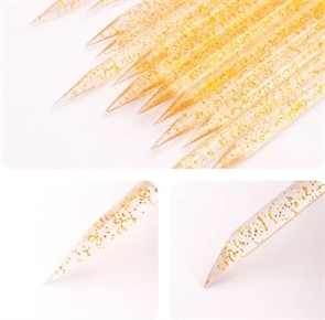 Палочки апельсиновые акриловые, Желтые, 100шт 54215