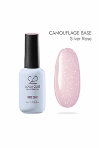 База камуфлирующая каучуковая Серебристо-розовая UV/LED Camouflage Base Silver Rose 17 мл,LOVIA C LOVIA CUREBaseSilverRose