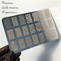 Double Пластина для стемпинга Флористика №1, 9,5*14,5см Double_plastinafloristics1 - фото 26985