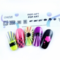 OneAir Трафареты для аэрографии на ногтях Поп-арт S0049