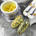 Patrisa Nail Гель для дизайна BUBBLE GEL Sunny с крупным глиттером, 5г BP152