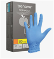 BENOVY Перчатки медицинские одноразовые нитриловые голубой S (50пар) SF222K2